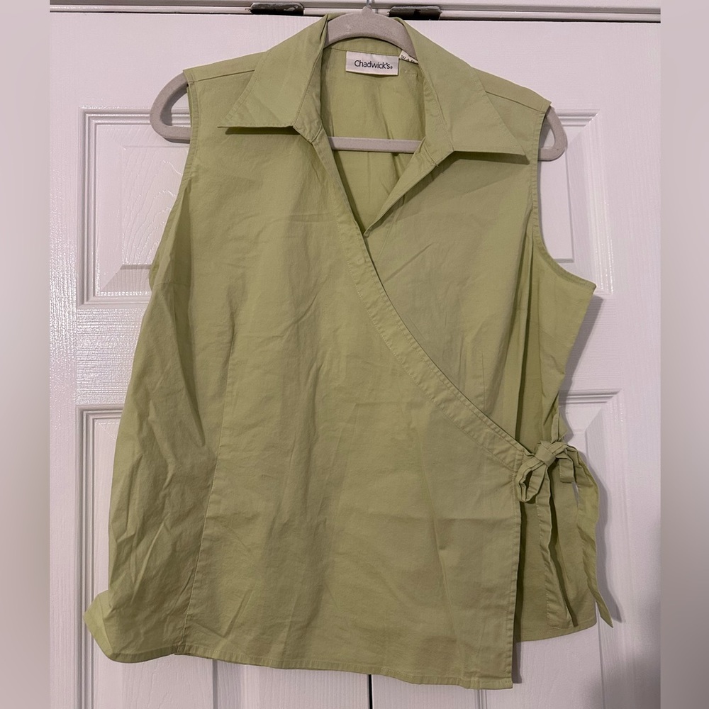 Chadwick’s green wrap blouse size 16